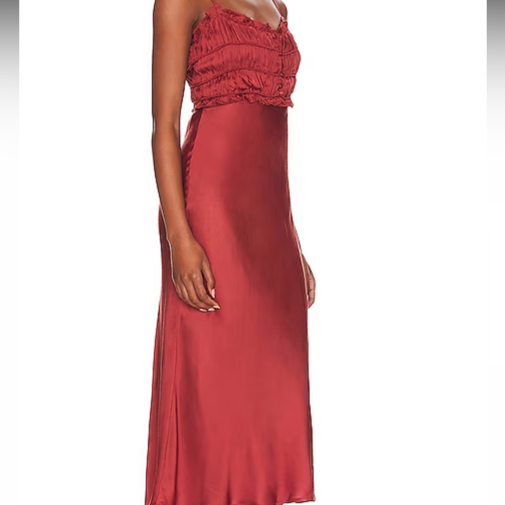 ASTR the label midi dress maroon